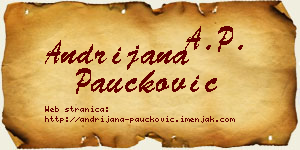 Andrijana Paučković vizit kartica